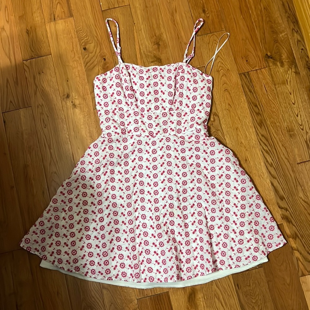 pink floral dress